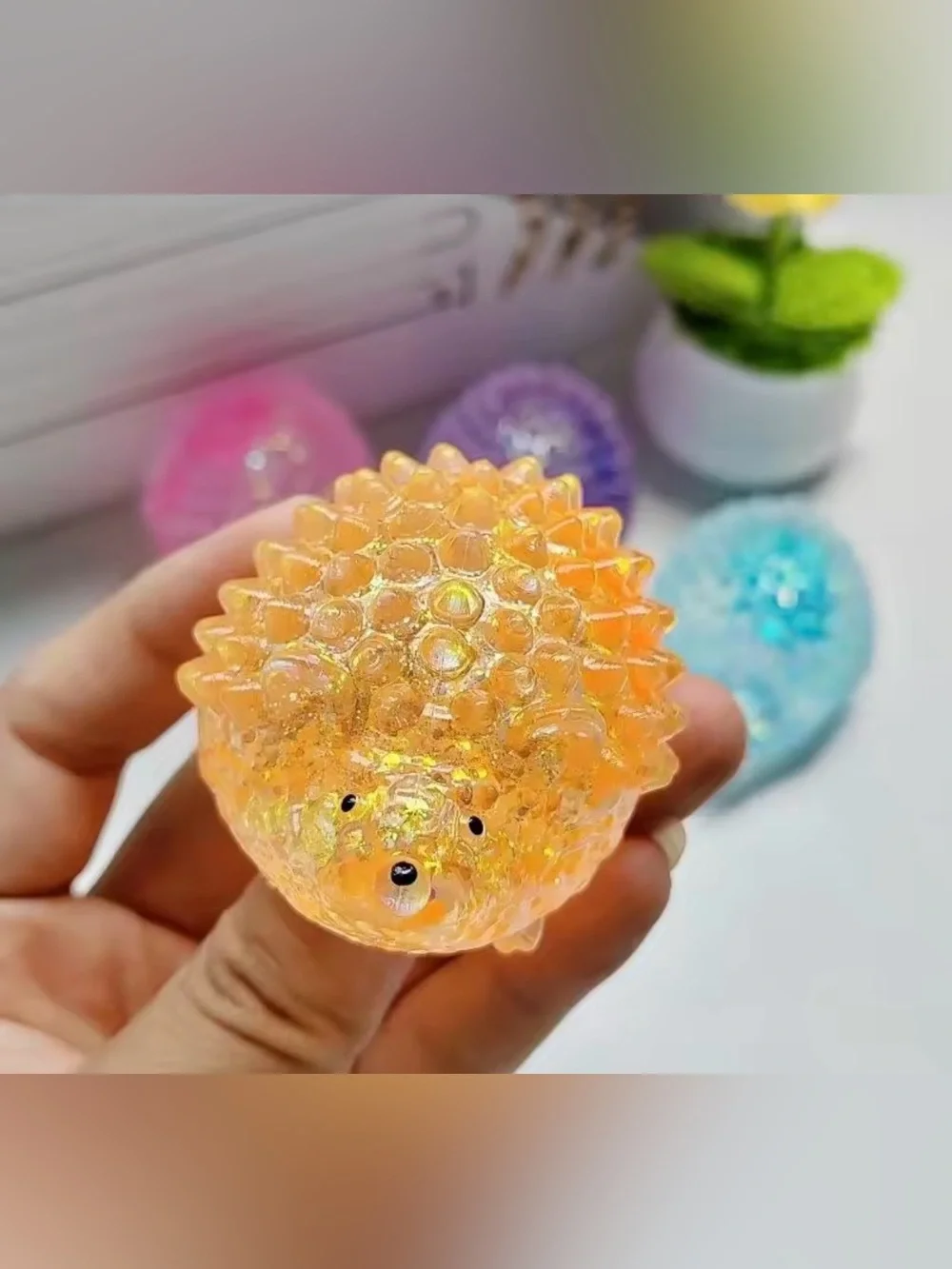 Hedgehog Sugar Squisher Sensory Fidget Toys — Set of 4 🦔 Fun to Squeeze